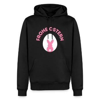 Frohe Ostern / Ostern - Männer Premium Bio Hoodie - Schwarz - Vorne - Nico (187cm)
