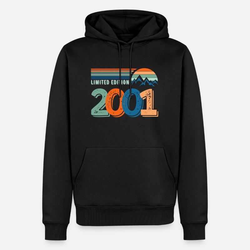 Limited edition 2001 - Sweat à capuche Premium bio Homme - noir