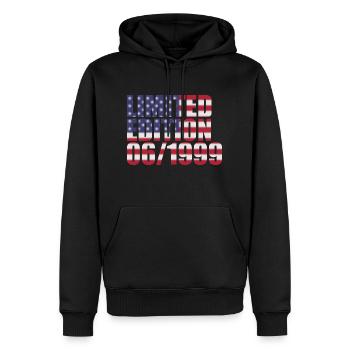 Édition limitée 25e anniversaire USA 06/1999 - Sweat à capuche Premium bio Homme - noir - Devant - Nico (187cm)