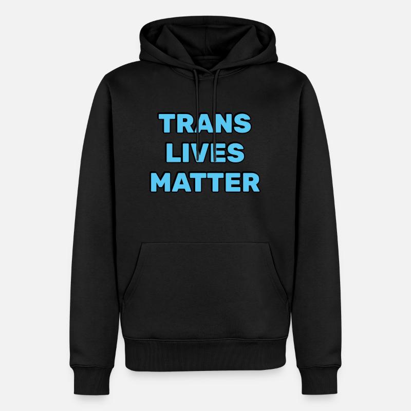 Les vies trans comptent - Sweat à capuche Premium bio Homme - noir