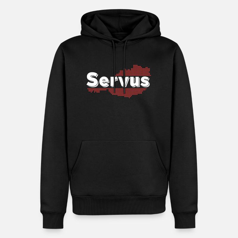 Servus - Männer Premium Bio Hoodie - Schwarz