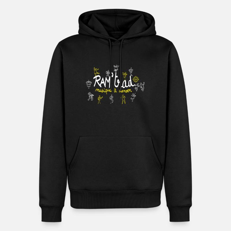 RAMTRAD - Sweat à capuche Premium bio Homme - noir