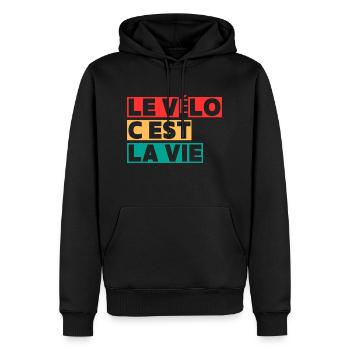 Radfahren ist Leben,Radfahren,Radfahrer,Radfahren - Männer Premium Bio Hoodie - Schwarz - Vorne - Nico (187cm)