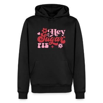 Hey Sugar Pie - Sweat à capuche Premium bio Homme - noir - Devant - Nico (187cm)