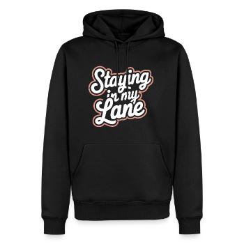 Staying In My Lane 9 - Männer Premium Bio Hoodie - Schwarz - Vorne - Nico (187cm)