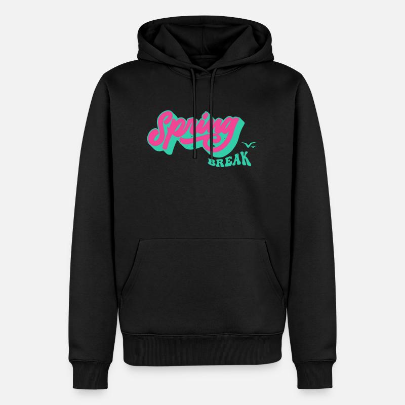 Spring Break wave - Sweat à capuche Premium bio Homme - noir