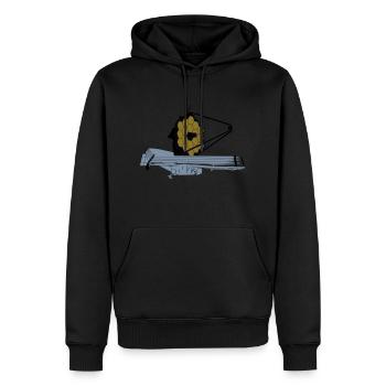 James Webb Weltraumteleskop - Männer Premium Bio Hoodie - Schwarz - Vorne - Nico (187cm)