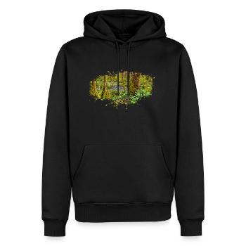 Nature Forest Swamp Painting Splash Water - Men’s Premium Organic Hoodie - black - Front - Nico (187cm)