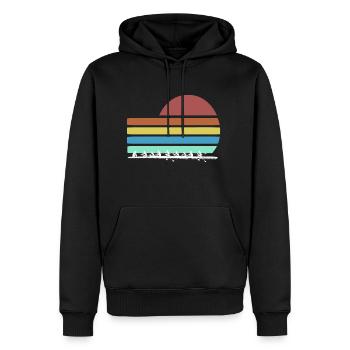 Retro Sunset Team & Crew Rowing T-Shirt Présent - Sweat à capuche Premium bio Homme - noir - Devant - Nico (187cm)