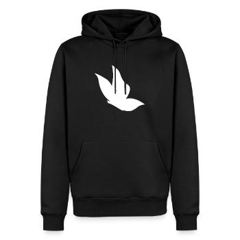 Papillon - Sweat à capuche Premium bio Homme - noir - Devant - Nico (187cm)