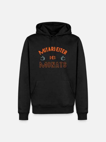"Mitarbeiter des Monats" Design - Männer Premium Bio Hoodie - Schwarz