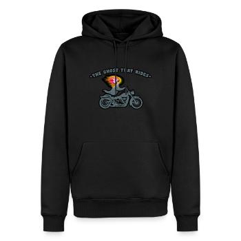 GEIST, DER REITET - Männer Premium Bio Hoodie - Schwarz - Vorne - Nico (187cm)