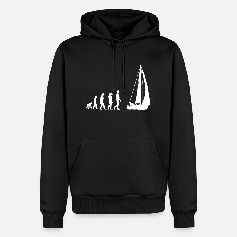 Segelboot Evolution - Männer Premium Bio Hoodie - Schwarz