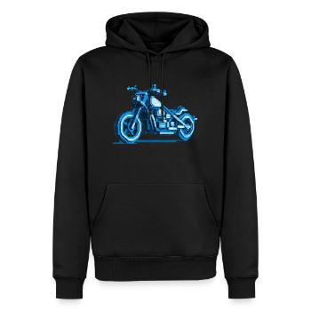 MotorcycleChopper dans de superbes graphismes de pixels 8 bits - Sweat à capuche Premium bio Homme - noir - Devant - Nico (187cm)