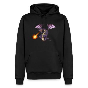 Wütender Drache - Männer Premium Bio Hoodie - Schwarz - Vorne - Nico (187cm)