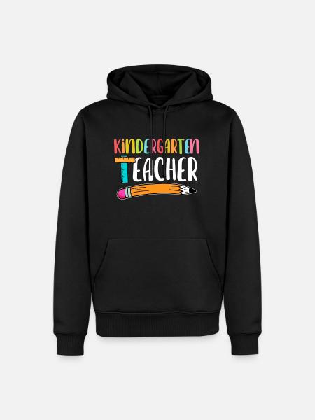 Back To School Kindergarten Teacher - Men’s Premium Organic Hoodie - black