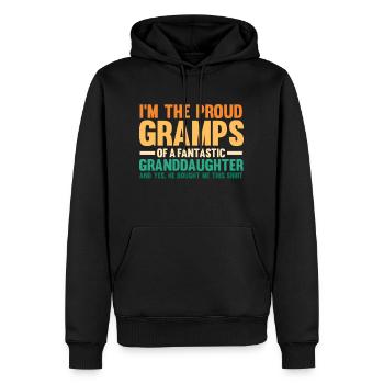 Ich Bin Der Stolze Gramps Von Großvater Opa - Männer Premium Bio Hoodie - Schwarz - Vorne - Nico (187cm)