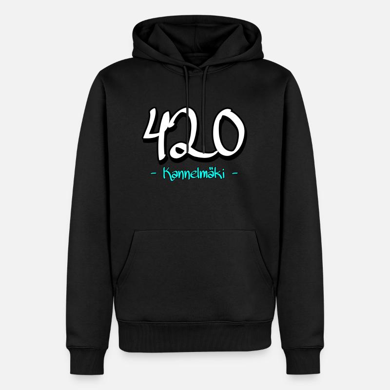 420 - Sweat à capuche Premium bio Homme - noir