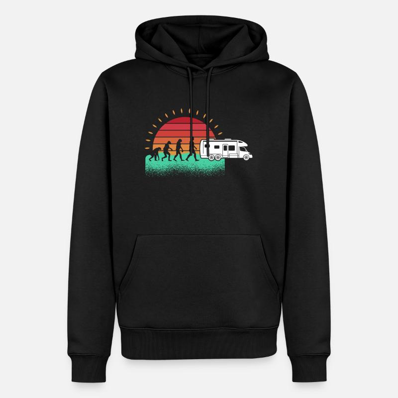 Camping-car camping-car Camping Evolution Camper - Sweat à capuche Premium bio Homme - noir