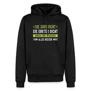 Landwirt Demonstration Landwirtschaft Protest Demo - Männer Premium Bio Hoodie - Schwarz - Vorne - Nico (187cm)