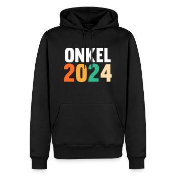 Werdender Onkel 2037 - Männer Premium Bio Hoodie - Schwarz - Vorne - Nico (187cm)