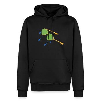 BRILLEN, DIE ICH MIR NICHT KAUFEN KONNTE, ALS ICH JUNG WAR v.Finale - Männer Premium Bio Hoodie - Schwarz - Vorne - Nico (187cm)