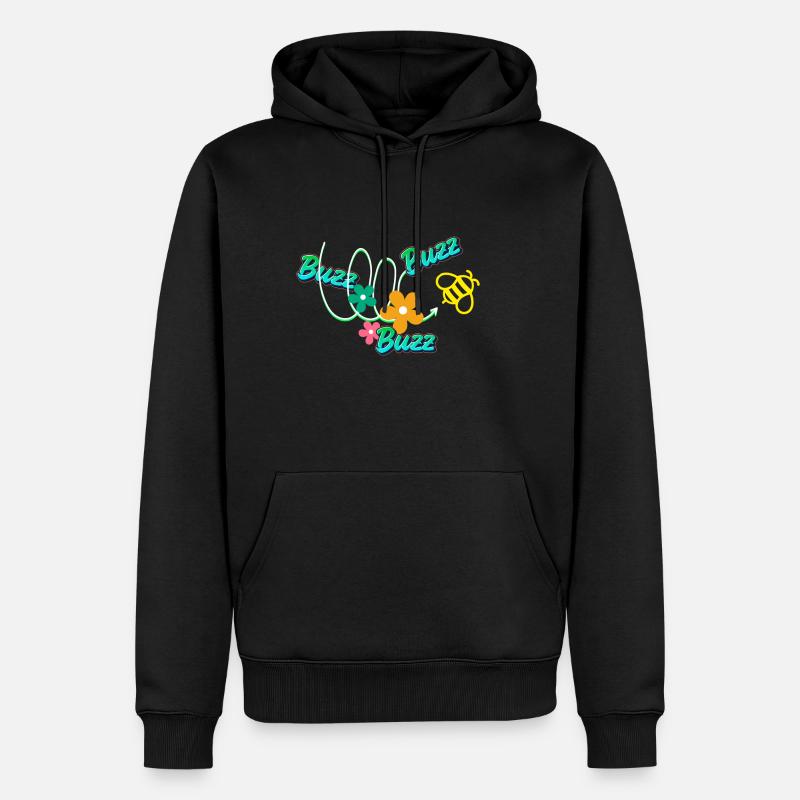 Buzzer de relaxation - Sweat à capuche Premium bio Homme - noir