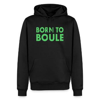 Boule Dire Idée Cadeau Boule Boule - Sweat à capuche Premium bio Homme - noir - Devant - Nico (187cm)