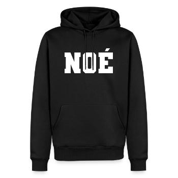 Name - Noé - Männer Premium Bio Hoodie - Schwarz - Vorne - Nico (187cm)