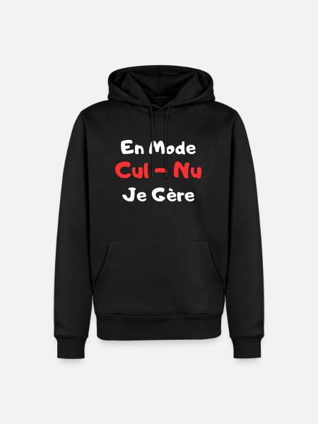 Nackte Mode Lustiges FKK-Geschenk - Männer Premium Bio Hoodie - Schwarz