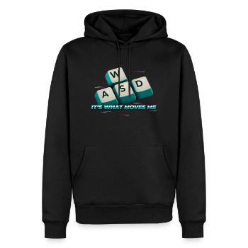 WASD C’est ce qui me fait bouger - Ordinateur de jeu PC amusant - Sweat à capuche Premium bio Homme - noir - Devant - Nico (187cm)