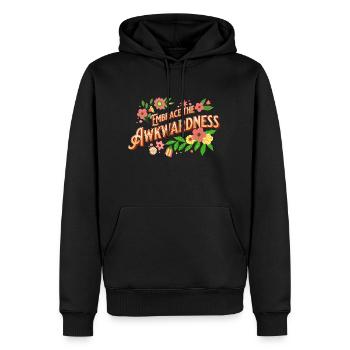 Élégance maladroite Floraison Floral Étreinte Vie - Sweat à capuche Premium bio Homme - noir - Devant - Nico (187cm)