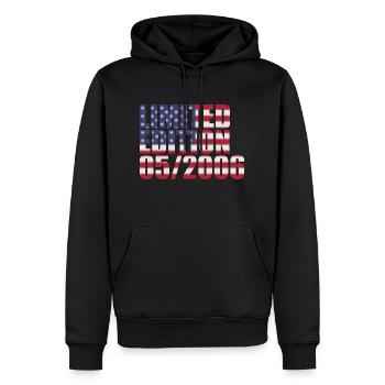 18e anniversaire édition limitée États-Unis 05/2006 - Sweat à capuche Premium bio Homme - noir - Devant - Nico (187cm)