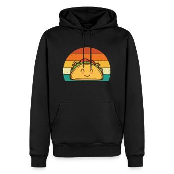 Retro Taco - Taco Lover Mexikanisches Essen Taco Dienstag - Männer Premium Bio Hoodie - Schwarz - Vorne - Nico (187cm)