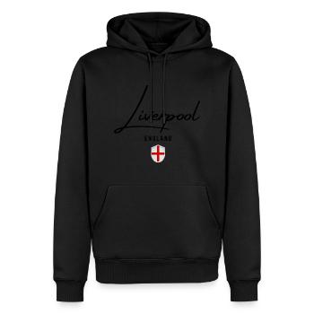 Ich liebe Liverpool, Liverpool England - Männer Premium Bio Hoodie - Schwarz - Vorne - Nico (187cm)