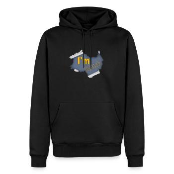 I'm torn - Men’s Premium Organic Hoodie - black - Front - Nico (187cm)