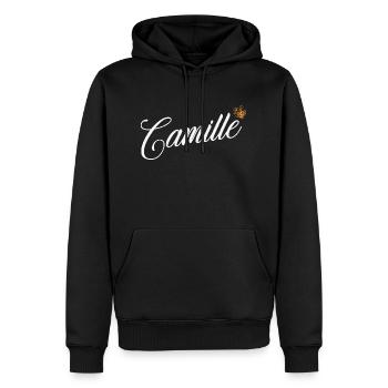 Camille Nom pour Femme Enfant Bambin - Camille - Sweat à capuche Premium bio Homme - noir - Devant - Nico (187cm)
