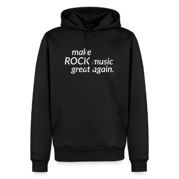 Redonner de la grandeur à la musique rock - Sweat à capuche Premium bio Homme - noir - Devant - Nico (187cm)