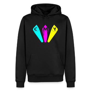 Dreifarbige Farben 2 G1 - Männer Premium Bio Hoodie - Schwarz - Vorne - Nico (187cm)