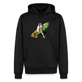 Kitesurf 7 - Sweat à capuche Premium bio Homme - noir - Devant - Nico (187cm)
