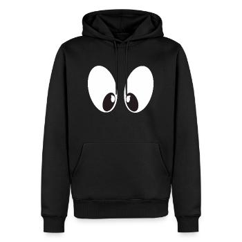 Yeux de bande dessinée - Sweat à capuche Premium bio Homme - noir - Devant - Nico (187cm)