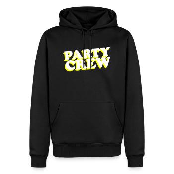 Party Crew - Männer Premium Bio Hoodie - Schwarz - Vorne - Nico (187cm)