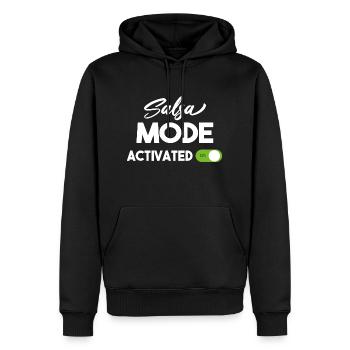 SALSA MODE ACTIVATED - Sweat à capuche Premium bio Homme - noir - Devant - Nico (187cm)