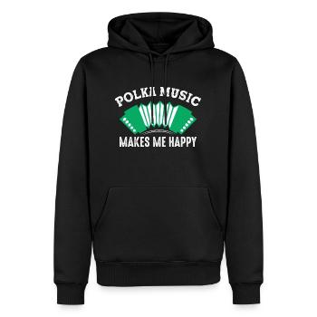 Polka Music Makes Me Happy Accordion Music - Männer Premium Bio Hoodie - Schwarz - Vorne - Nico (187cm)