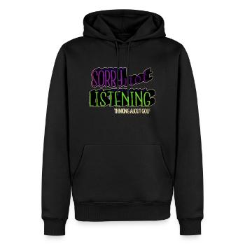 sport golfhoodie birthday golfgirls humor happy - Männer Premium Bio Hoodie - Schwarz - Vorne - Nico (187cm)