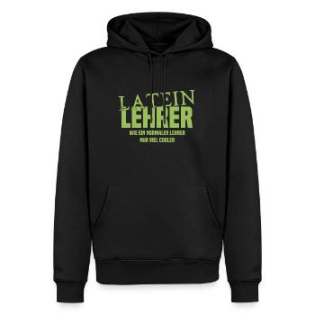 Lateinlehrer - Wie ein normaler Lehrer nur cooler - Männer Premium Bio Hoodie - Schwarz - Vorne - Nico (187cm)
