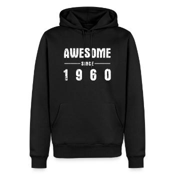 Génial -depuis- 1960 - Sweat à capuche Premium bio Homme - noir - Devant - Nico (187cm)