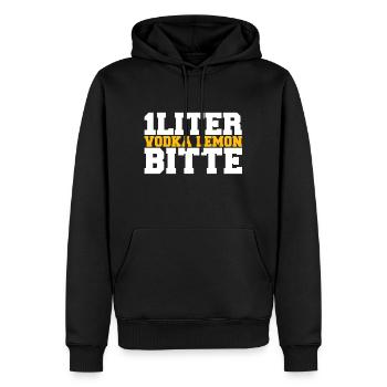 Mallorca Vodka Lemon Spruch 1 - Männer Premium Bio Hoodie - Schwarz - Vorne - Nico (187cm)