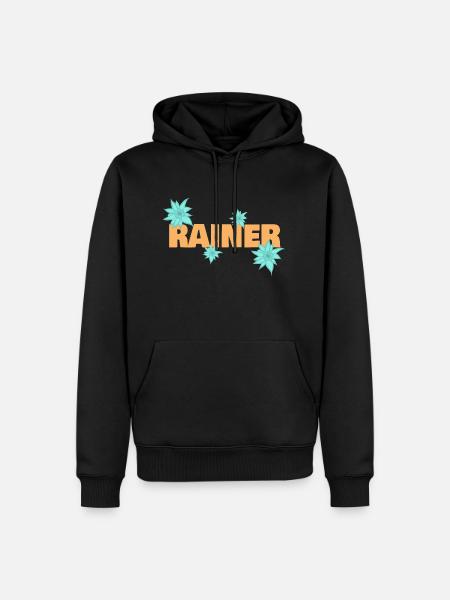 Edelweiß Rainer - Männer Premium Bio Hoodie - Schwarz