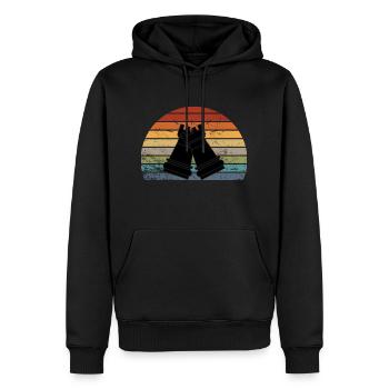 Schach Spruch Geschenk Schachmatt Queens Gambit - Männer Premium Bio Hoodie - Schwarz - Vorne - Nico (187cm)